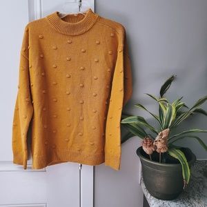 Mock Neck Mustard Sweater